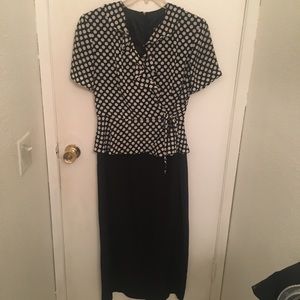 Black and White Patterned Dress